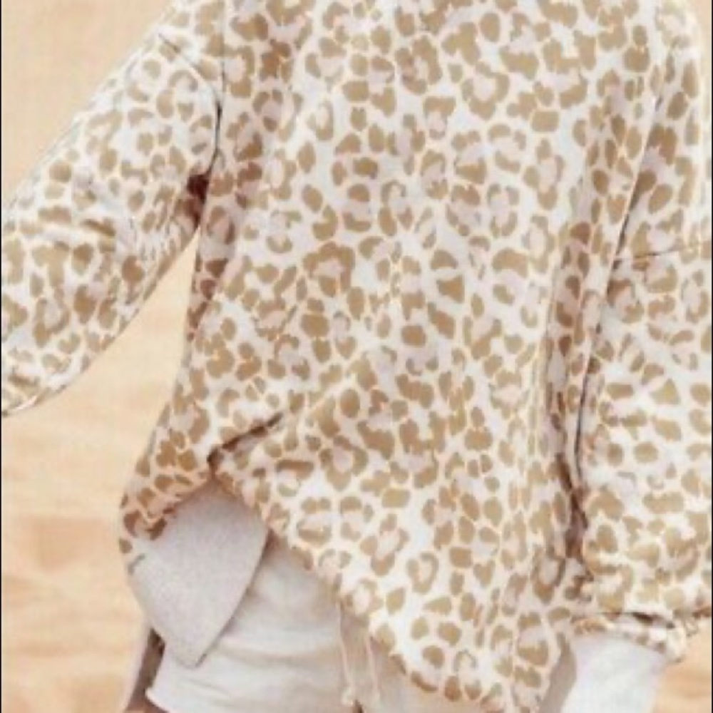 Aerie desert leopard oversize sweatshirt
